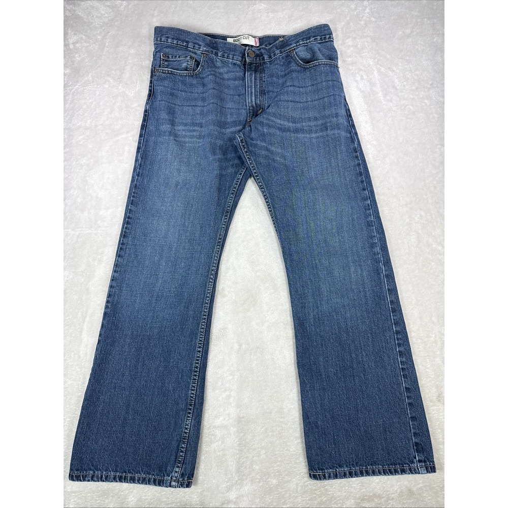 Levis 527 Jeans Mens 36X32 (36X31) Blue Bootcut Mid Rise Med Wash